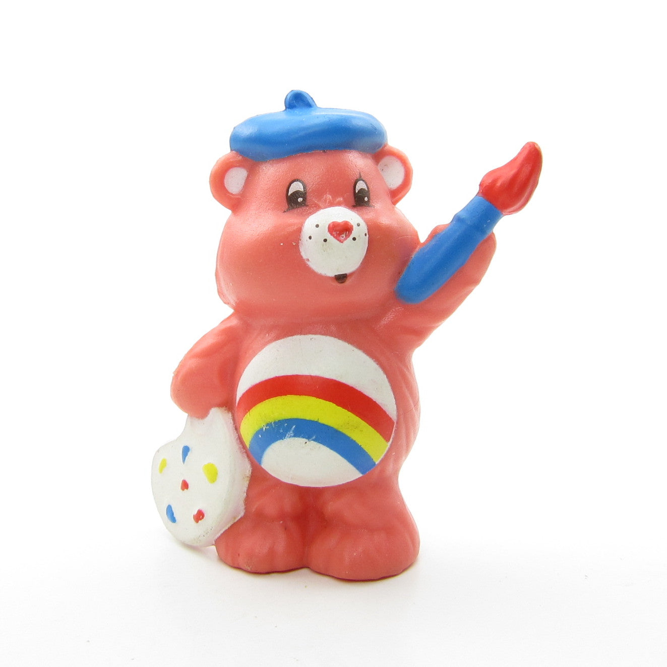 Cheer Bear creating a cheerful picture Care Bears miniature figurine
