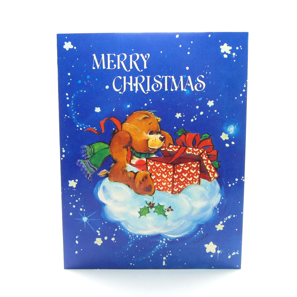 Merry Christmas Care Bears Card with Tenderheart Bear