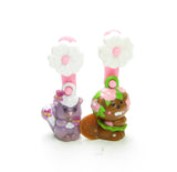 Charmkins Petal Earrings with charms attached