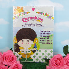 Charmkins Brown Eyed Susan Paper Doll with Yarn Hair boxed set