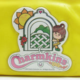 Vintage Charmkins yellow vinyl kisslock coin purse with Brown Eyed Susan