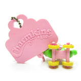 Pink keychain ID identification tag for Charmkins Bouncing Bet