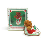 Hallmark teddy bear in sneaker shoe Christmas ornament