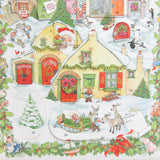 Vintage Hallmark Advent calendar with Santa, reindeer, North Pole