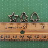 Silver miniature dollhouse cookie cutters