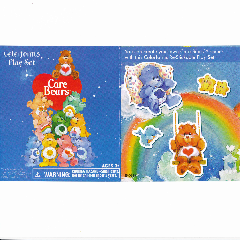 Care Bears Colorforms Play Set 2019 Retro Classic Toy with Board and V ...