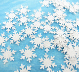 White Snowflake Confetti for Winter Weddings or Parties
