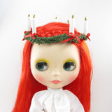 Crown of candles for Saint Lucia's Day Blythe outfit