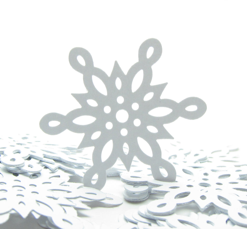 Snowflake Paper Die Cut Shapes Scalloped Cutout Snowflakes