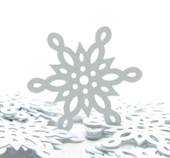 White scalloped snowflake paper punches