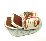 Chocolate Raspberry Torte Dollhouse Miniature