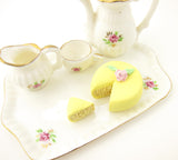 Miniature Yellow Cake with Slice Cut Out