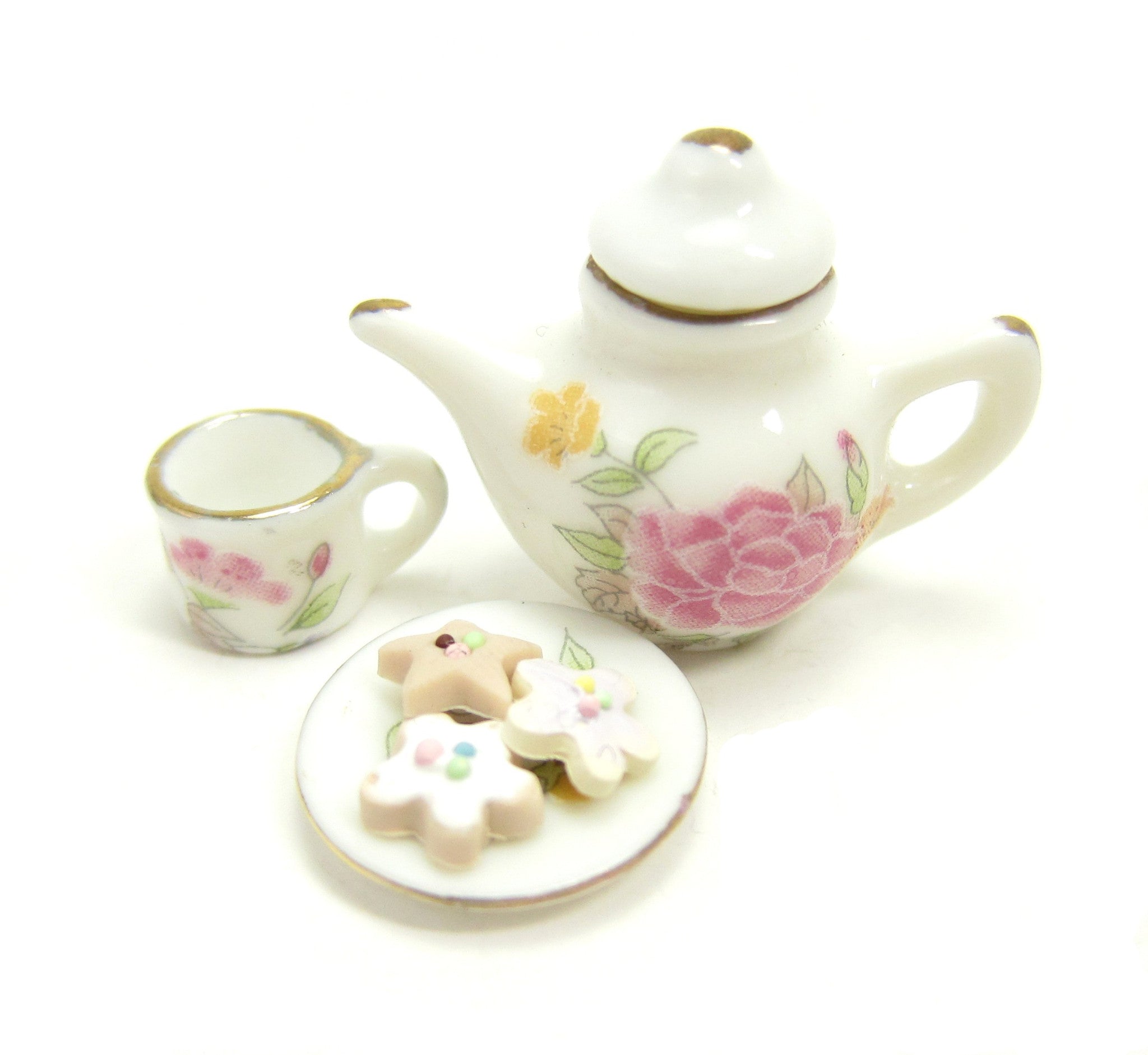 Sanford England Mini Teapot Fine Bone China Teapots Mini Dollhouse