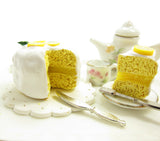 Lemon chiffon cake miniature dollhouse scale food