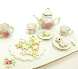 Polymer Clay Miniature Cookies and Tea Set
