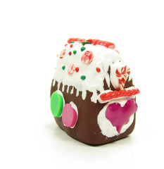 Miniature polymer clay Christmas gingerbread house
