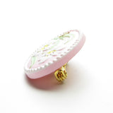 Pink oval Hallmark Easter lilies pin