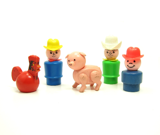 Play Family Farm Animals & Fisher-Price Little People
