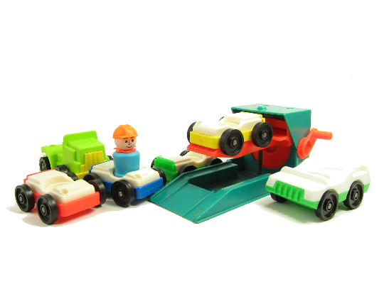 Fisher-Price Play Family Little People cars, trucks, and mechanic lift