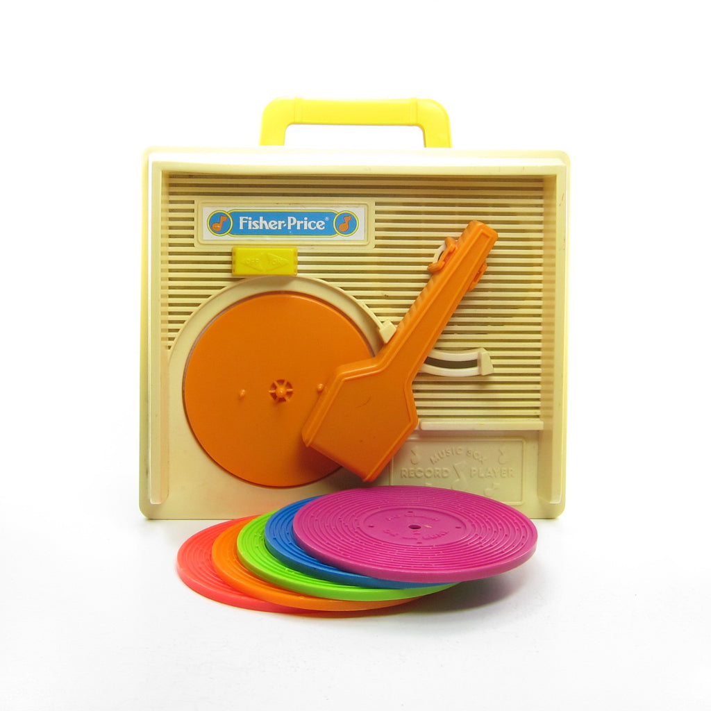 Record Player Toy 1987 Vintage Fisher-Price Wind-Up Music Box