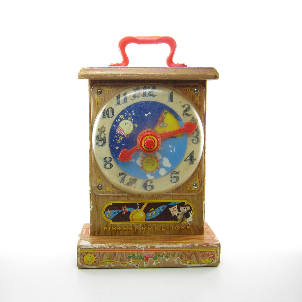 Tick Tock Teaching Clock Toy Vintage 1964 Fisher-Price