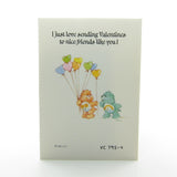 Friend and Wish Bear Care Bears Valentine's Day card with envelope