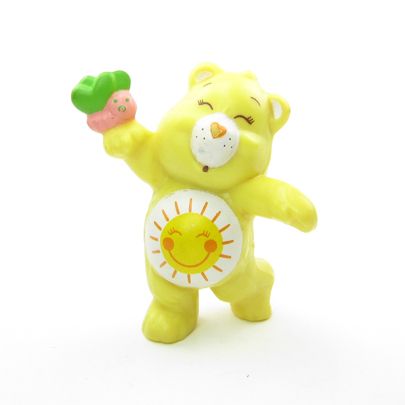 Care Bears Funshine Bear Dancing with a Colorful Butterfly