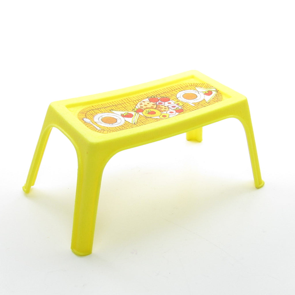 Yellow Doll Table for Garden House Strawberry Shortcake Playset