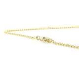 Gold chain necklace with Rose Petal Place charm
