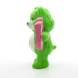 Good Luck Bear holding a lucky horseshoe vintage Care Bears miniature figurine