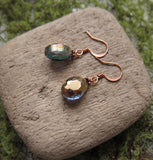 Green & Gold Iridescent Earrings