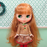 Blythe doll gingerbread boy hair clips