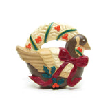 Canada goose wreath vintage Hallmark pin