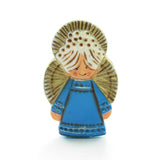 Hallmark angel pin with blue dress