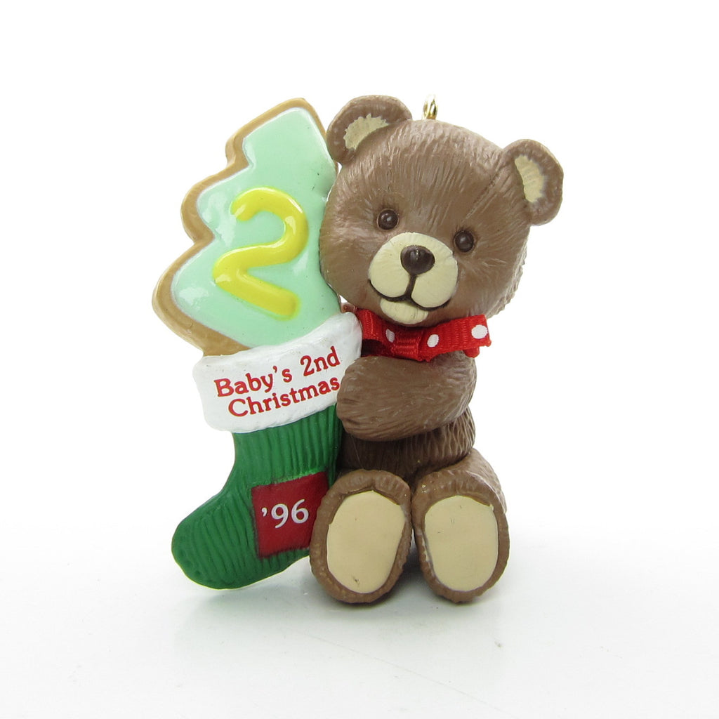 Baby's Second Christmas 1996 Hallmark Teddy Bear Christmas Ornament