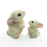 Hallmark Merry Miniatures flocked bunny figurines