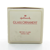Hallmark Betsey Clark glass ornament box dated 1981