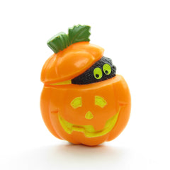 Jack o lantern halloween pumpkin pin with monster eyes