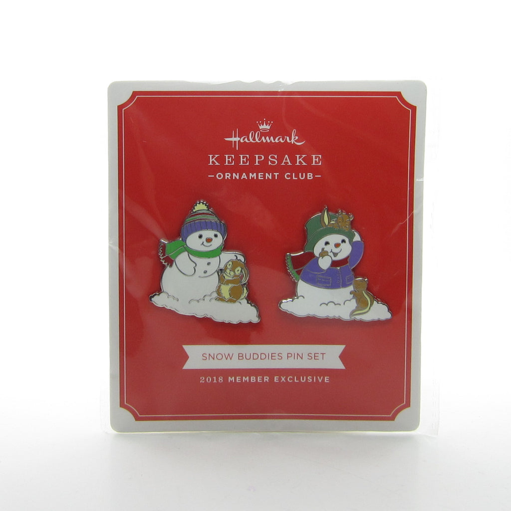 Snow Buddies Pin Set Hallmark 2018 Keepsake Ornament Club Member Exclusive