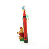 Crayola Crayons castle ornament with bear blowing horn