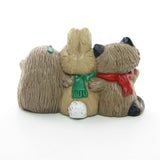 Porcupine, bunny and raccoon Merry Miniatures Hallmark figurine