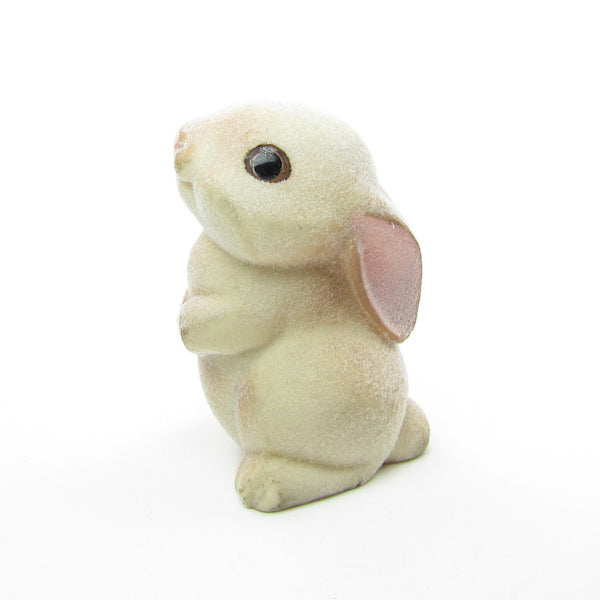 Flocked Bunny Rabbit Vintage 1982 Hallmark Merry Miniatures Figurine ...