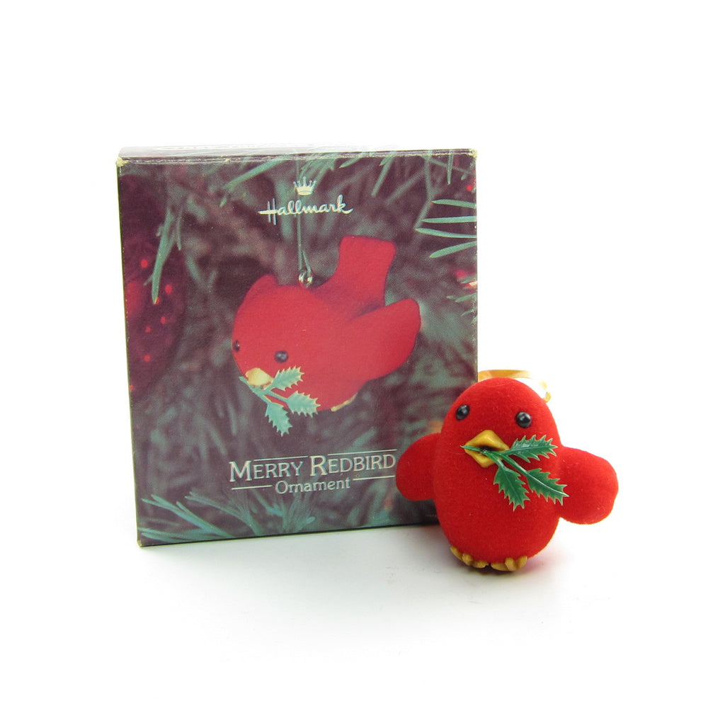 Merry Redbird Ornament Vintage Hallmark 1980 Christmas Tree Decoration