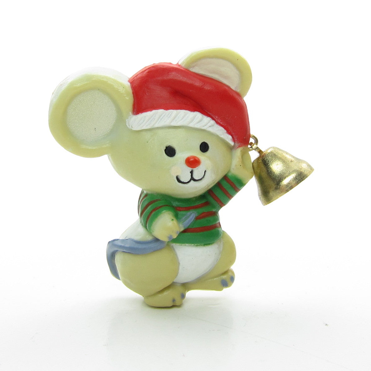 Hallmark mouse with jingle bell and Santa hat pin
