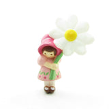 Girl in pink dress and bonnet with daisy vintage Hallmark pin