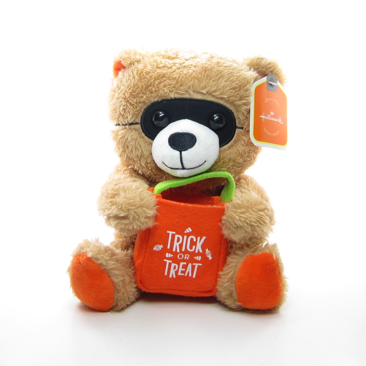 Hallmark plush Halloween bear stuffed animal with trick or treat bag