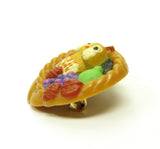 Hallmark Thanksgiving cornucopia pin with quail and fruit