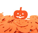 Orange Pumpkin Jack-O-Lantern Confetti