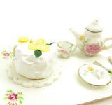 Lemon chiffon cake miniature dollhouse scale food