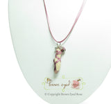 Handmade ballet slipper pointe shoe necklace